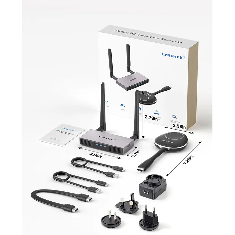 Kit Transmisor y Receptor HD Inalámbrico Lemorele G50R20  7