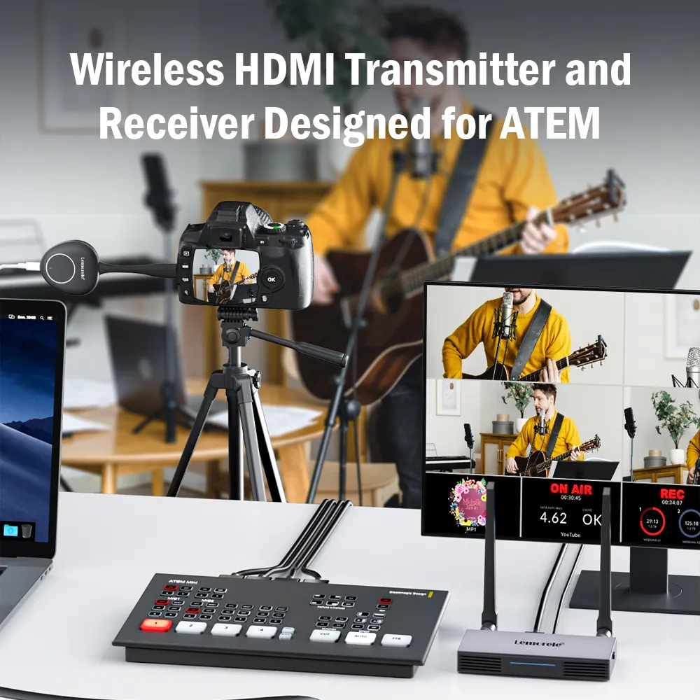 Kit Transmisor y Receptor HD Inalámbrico Lemorele G50R20  2