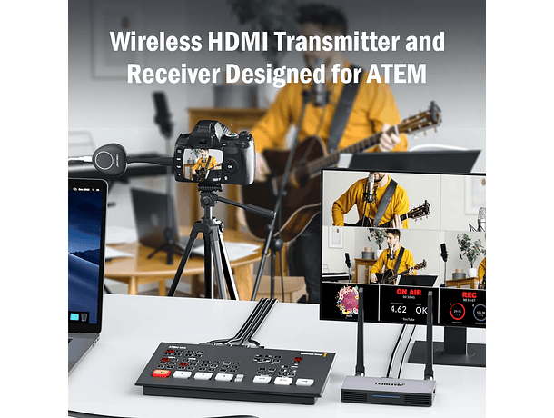 Kit Transmisor y Receptor HD Inalámbrico Lemorele G50R20 