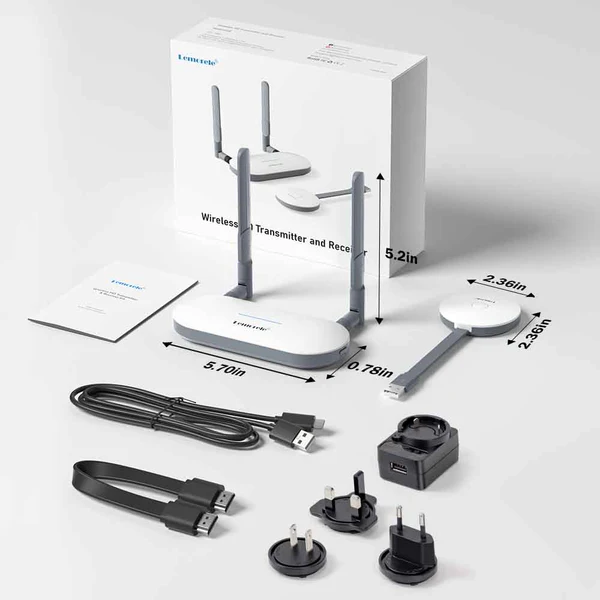 Transmisor de Video Inalámbrico Lemorele G60 Full HD 1080p de USB a HDMI o VGA  7