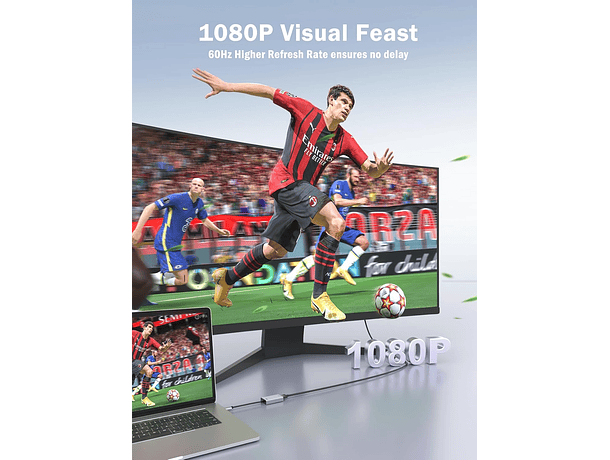 Adaptador de Video Lemorele LC06 Plus de USB a HDMI Full HD