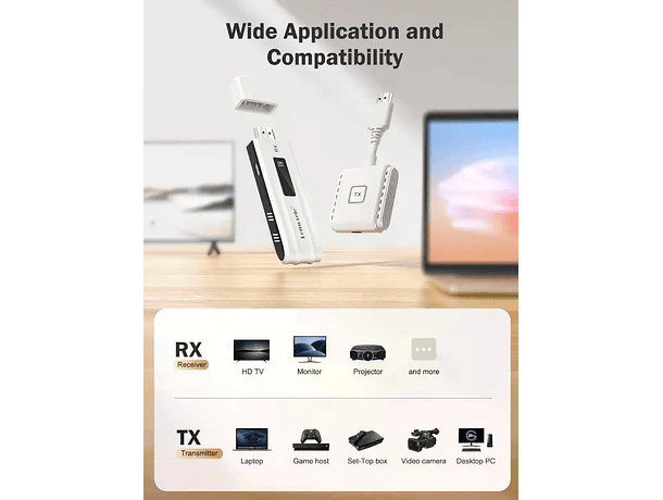 Transmisor de Video Inalámbrico Lemorele P200 HDMI a HDMI Multi-Dispositivo