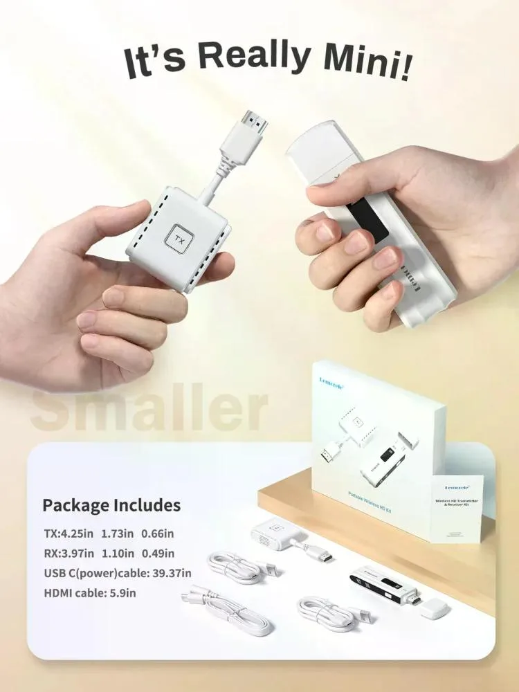 Transmisor de Video Inalámbrico Lemorele P200 HDMI a HDMI Multi-Dispositivo 6