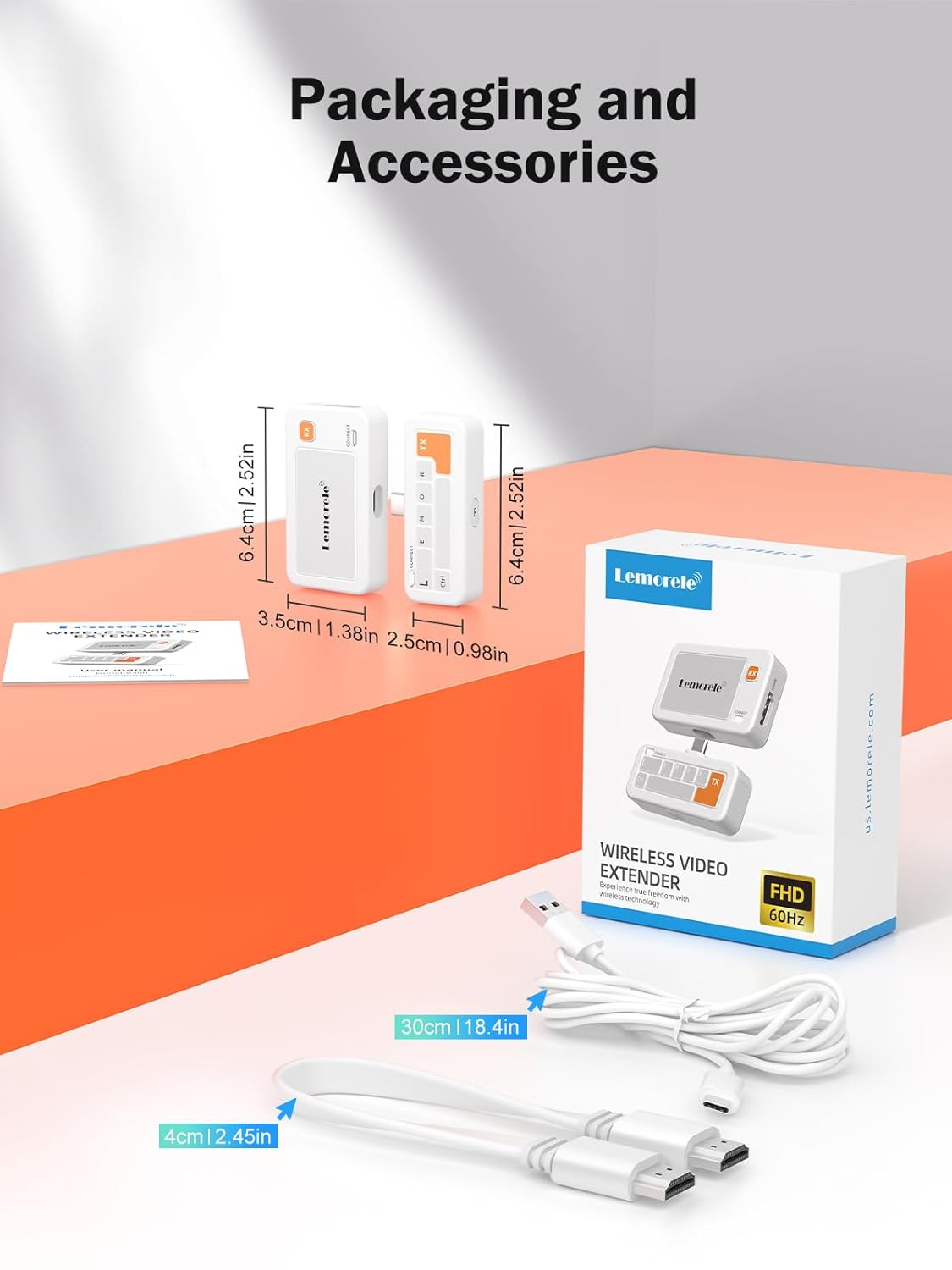 Sistema de Transmisión HDMI Inalámbrico Lemorele P400 1080p 6