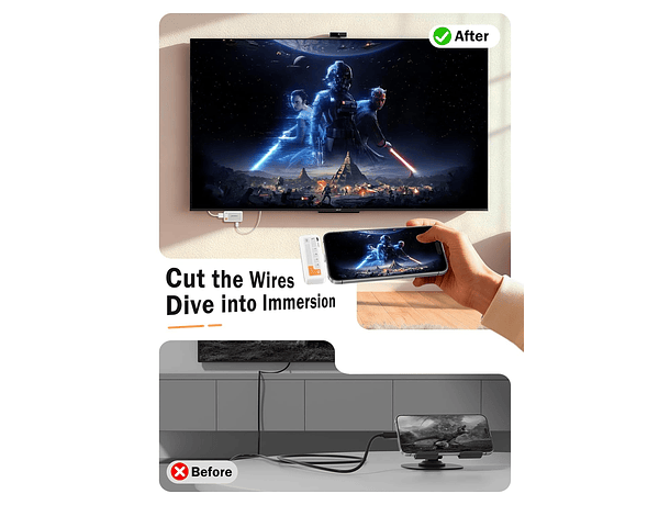 Sistema de Transmisión HDMI Inalámbrico Lemorele P400 1080p