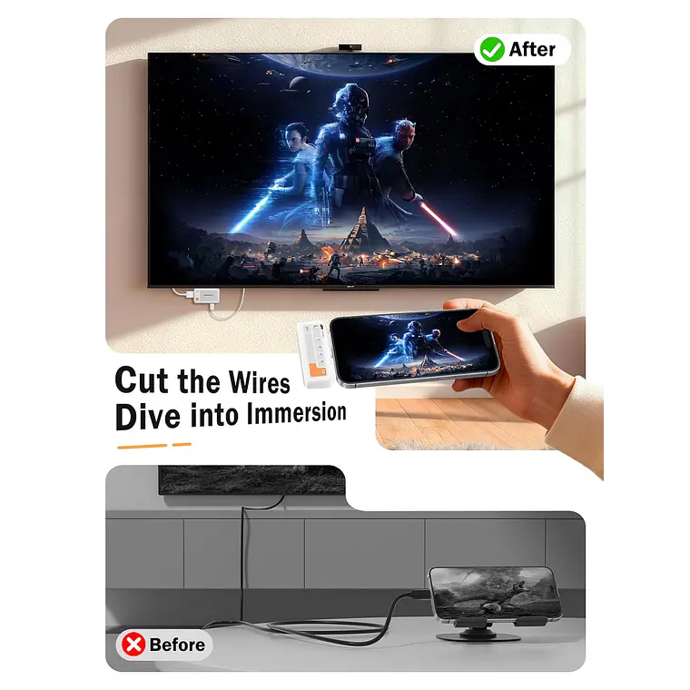 Sistema de Transmisión HDMI Inalámbrico Lemorele P400 1080p 2