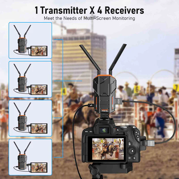 Kit Transmisor y Receptor de Video Inalámbrico Lemorele R100 Plus 4