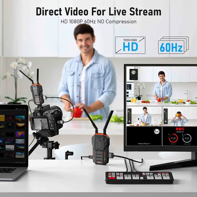Kit Transmisor y Receptor de Video Inalámbrico Lemorele R100 Plus 5
