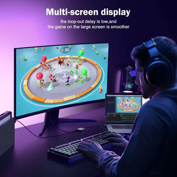 Capturadora de Video Lemorele AC07 Full HD 1080p con Conexión USB y USB-C 3