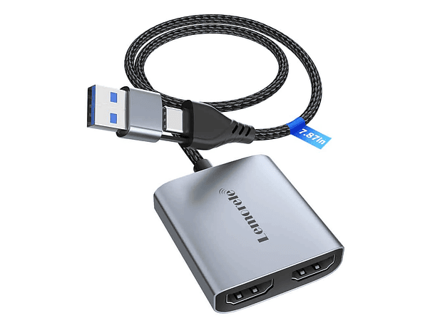 Capturadora de Video Lemorele AC07 Full HD 1080p con Conexión USB y USB-C