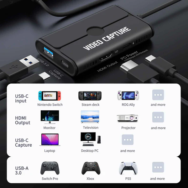 Capturadora de Video Lemorele AC-08-1 Full HD 1080p 8