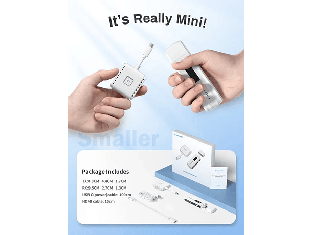 Transmisor de Video Inalámbrico Lemorele P300 de USB-C a HDMI Multi-Dispositivo