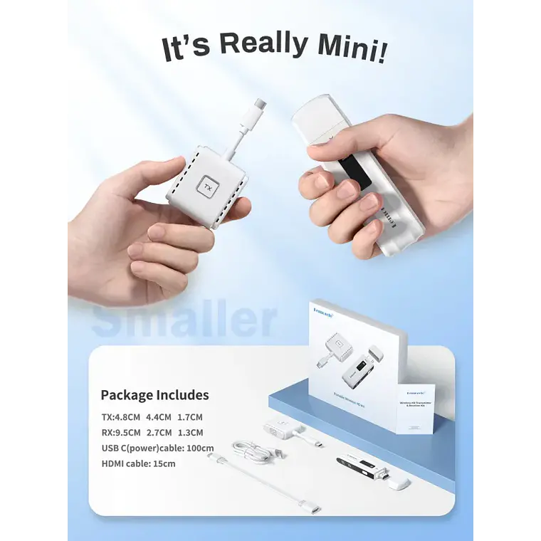 Transmisor de Video Inalámbrico Lemorele P300 de USB-C a HDMI Multi-Dispositivo 2