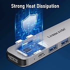 Hub USB-C Lemorele TC52 7 en 2 para MacBook Pro y MacBook Air 6
