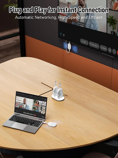 Sistema de Transmisión Inalámbrica Profesional Lemorele G500 para Reuniones sin Cables