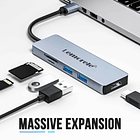 Hub USB-C Lemorele TC18 5 en 1 6