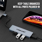 Hub USB-C Lemorele TC18 5 en 1 4