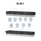 Estación Docking USB-C Lemorele TC200 13 en 1 8