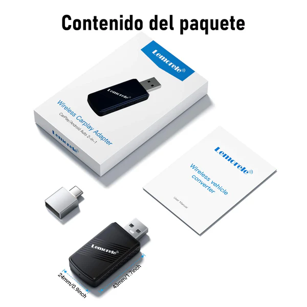 Adaptador Inalámbrico Lemorele para CarPlay 9