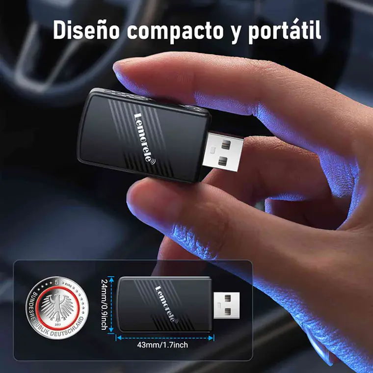 Adaptador Inalámbrico Lemorele para CarPlay 6