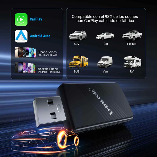 Adaptador Inalámbrico Lemorele para CarPlay 7