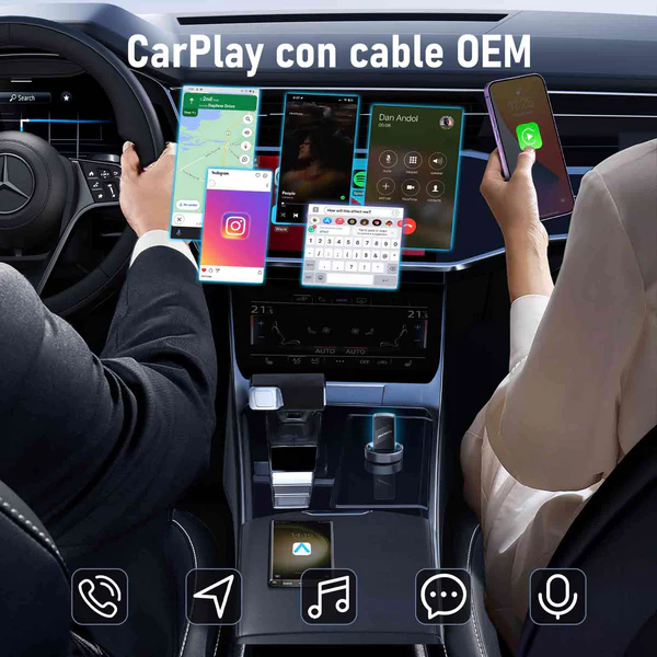 Adaptador Inalámbrico Lemorele para CarPlay 2