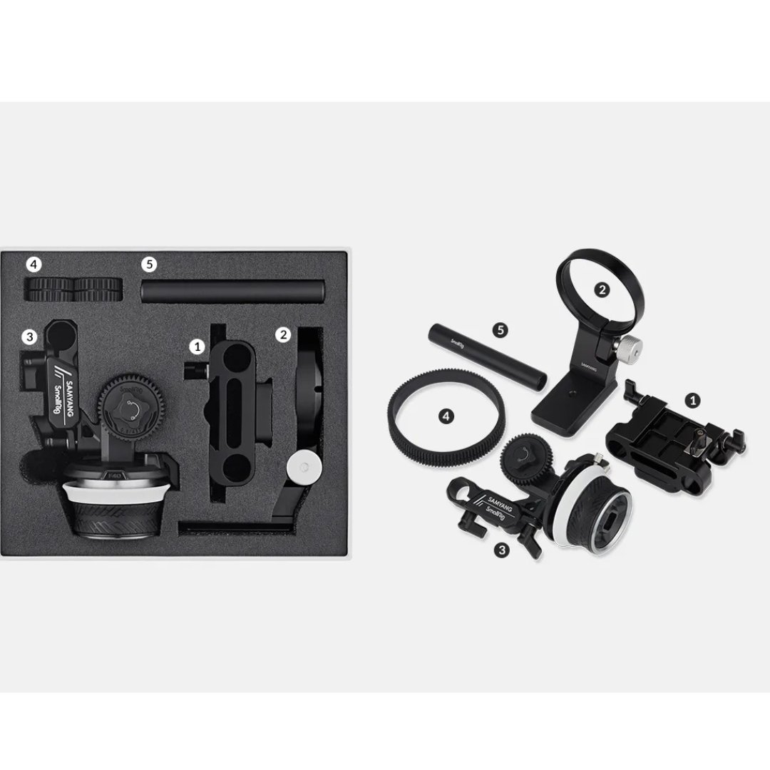 Kit Follow Focus Cine Samyang SmallRig MD3484 para Lentes Samyang Montura Sony E 12