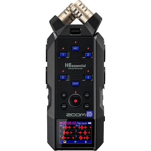 Grabadora Portátil Zoom H6 Essential de 6 Pistas con Grabación Float de 32-bit