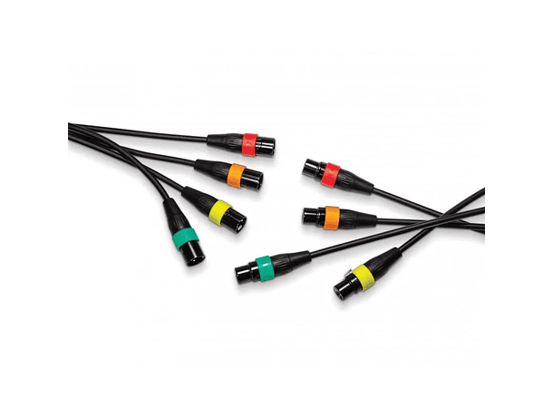 Pack de 4 Cables de Micrófono Zoom XLR-4C/CP con Anillos de Colores
