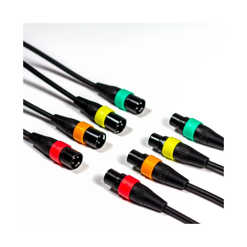 Pack de 4 Cables de Micrófono Zoom XLR-4C/CP con Anillos de Colores 5