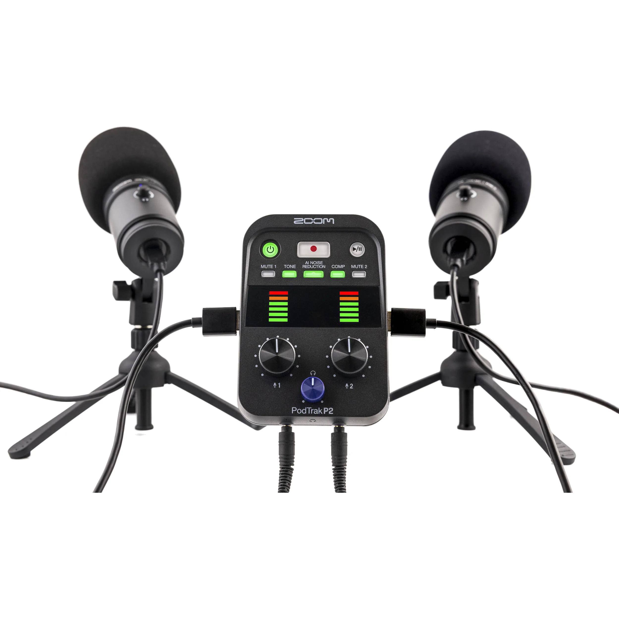 Grabadora Dual USB Zoom PodTrak P2 para Podcasters 2