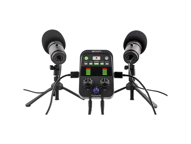 Grabadora Dual USB Zoom PodTrak P2 para Podcasters