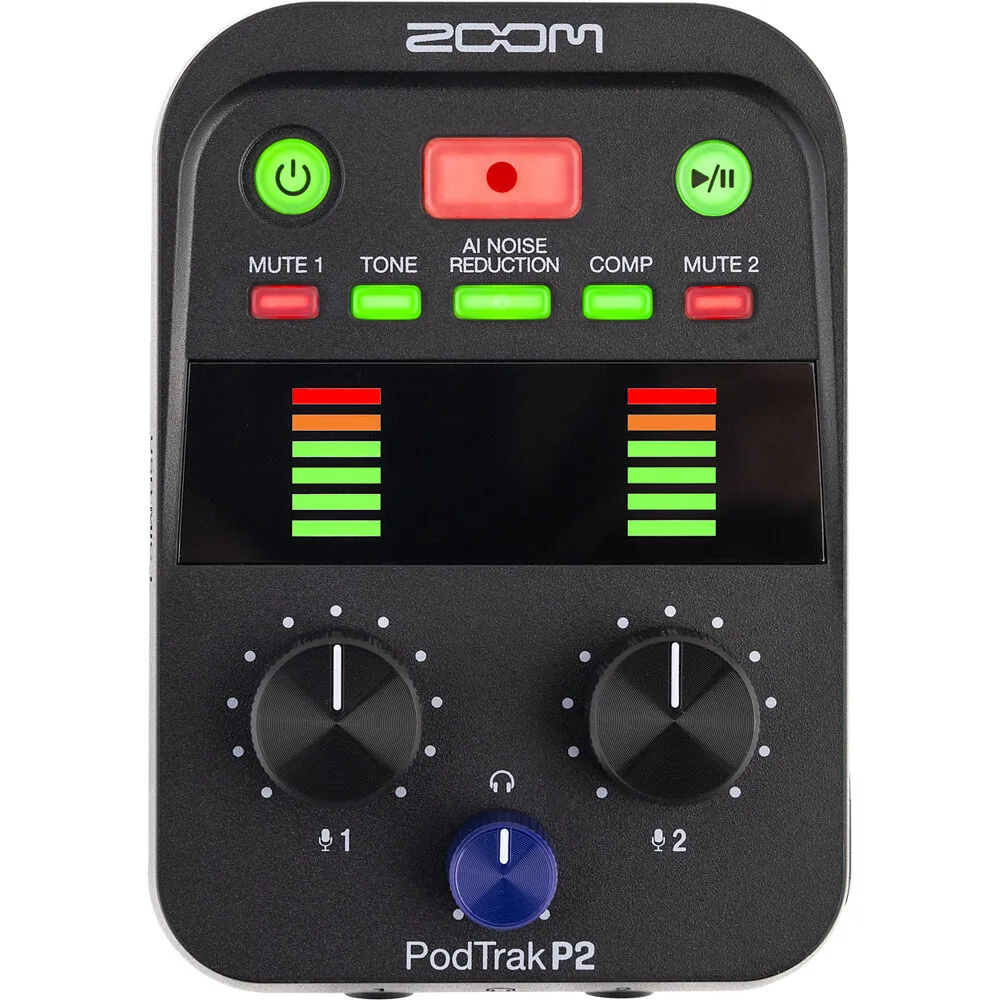 Grabadora Dual USB Zoom PodTrak P2 para Podcasters 3