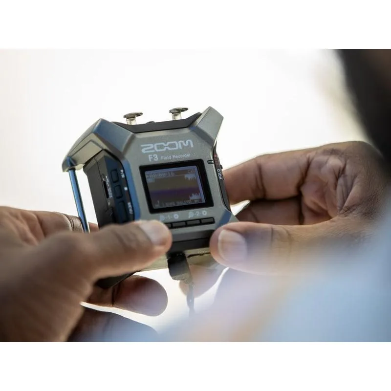 Grabadora de Campo Compacta Zoom F3 con Entradas XLR 2
