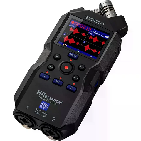 Grabadora de Audio Zoom H4essential de 4 Pistas con Grabación Float de 32-bit