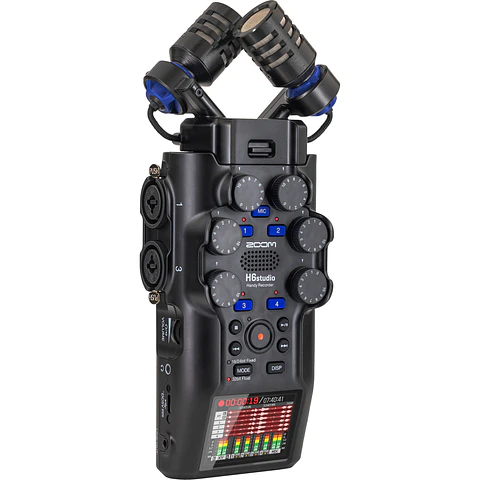 Grabadora Portátil Zoom H6studio de 6 Pistas con Grabación en 32-Bit Float