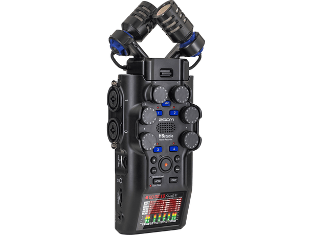 Grabadora Portátil Zoom H6studio de 6 Pistas con Grabación en 32-Bit Float