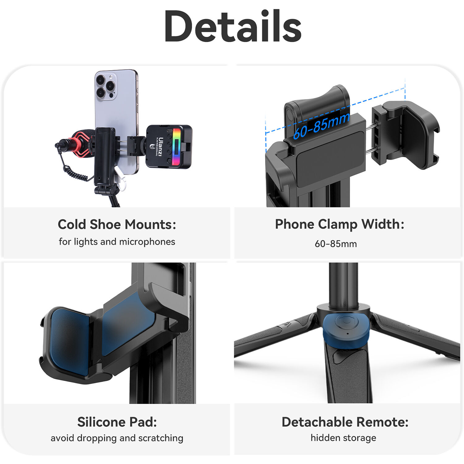 Tripode y Empuñadura Ulanzi JJ02 para Celular 9
