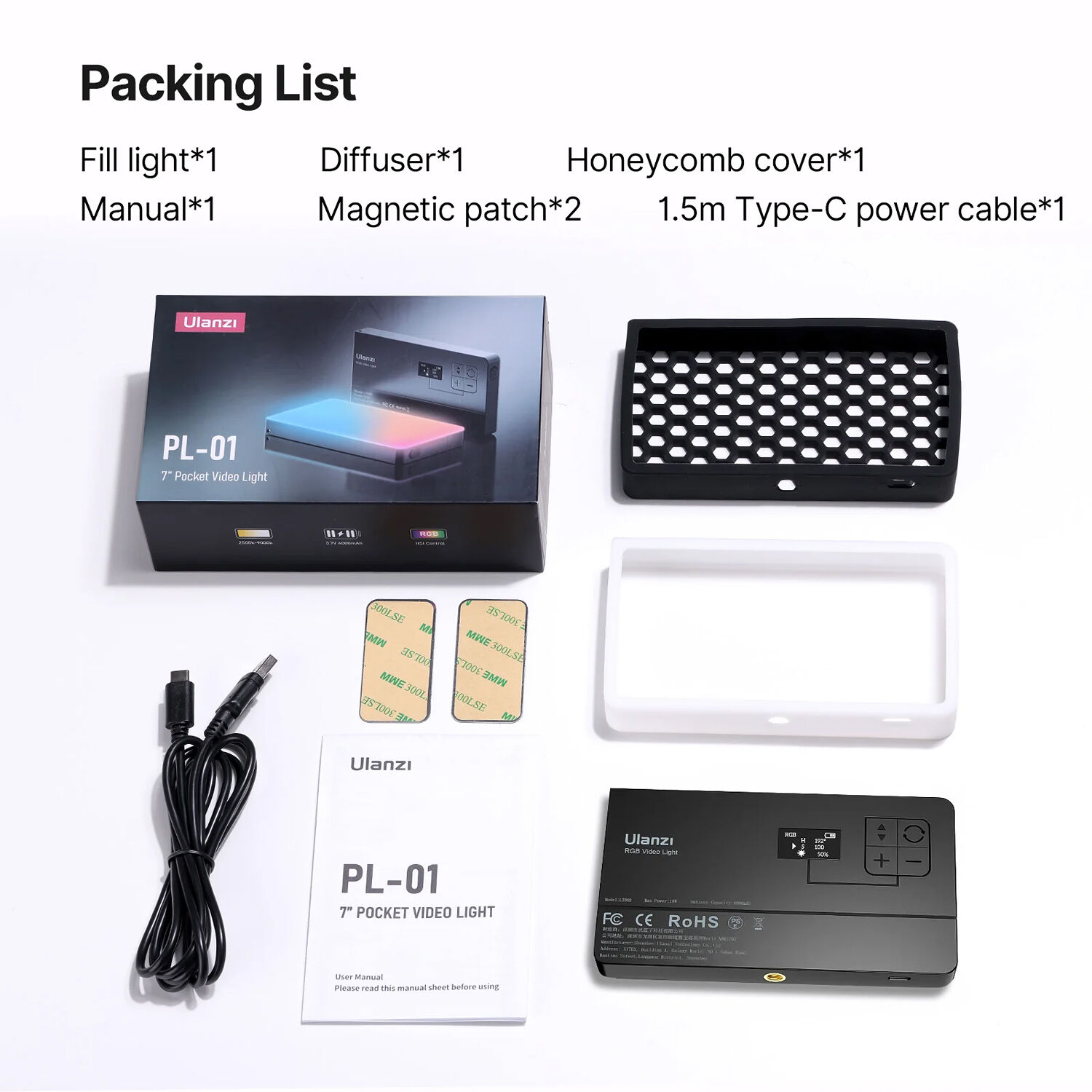 Panel LED Ulanzi PL-01 LT002 - RGB 9