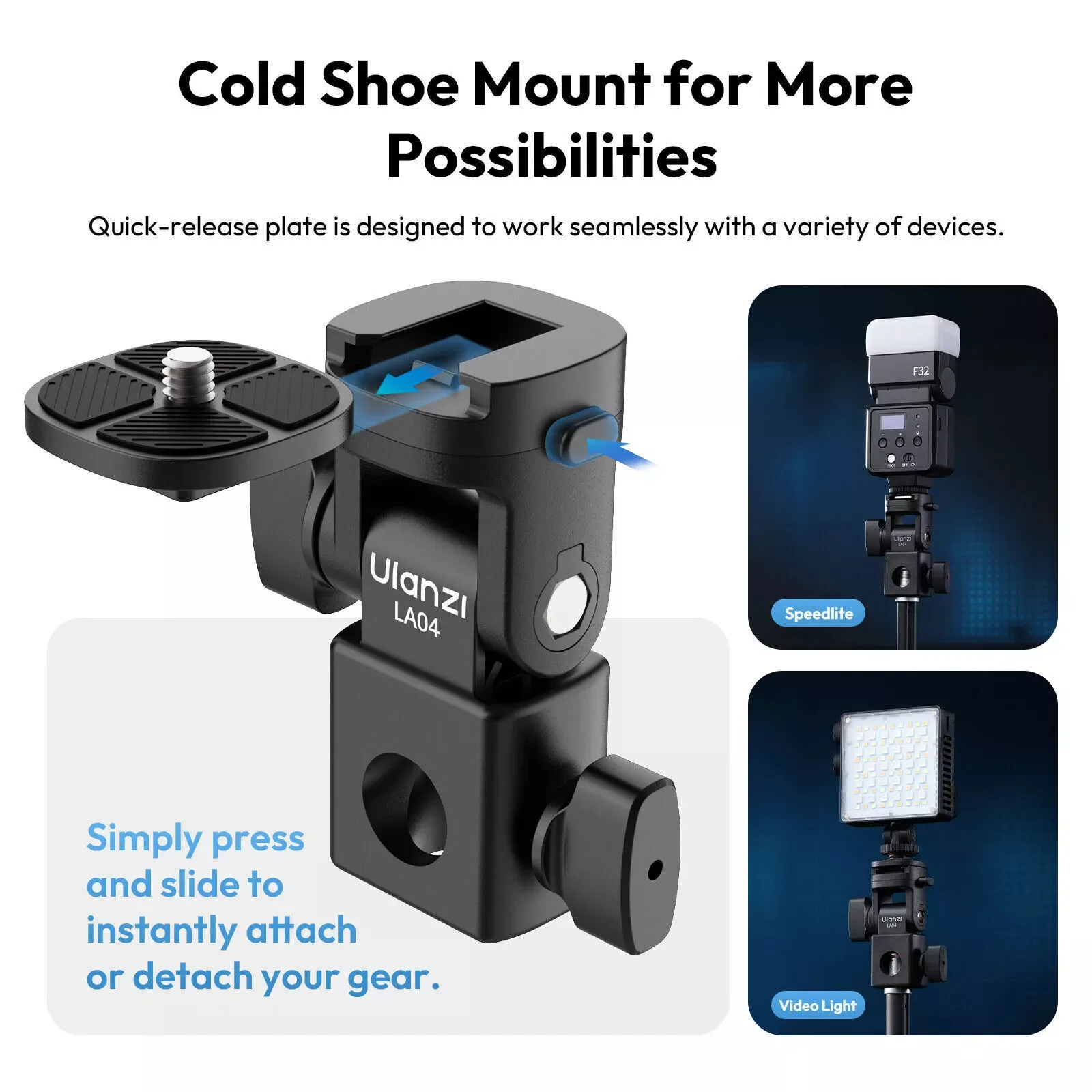 Adaptador Ulanzi LA04 para Soporte de Iluminación L121 6