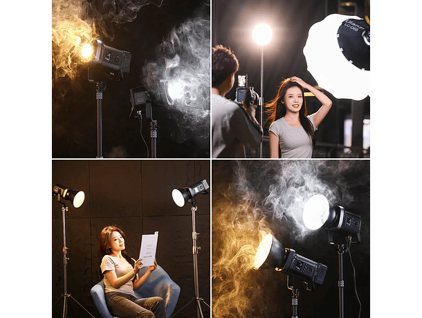 Luz LED Bicolor Ulanzi VL-200Bi de 200W con Fuente P016