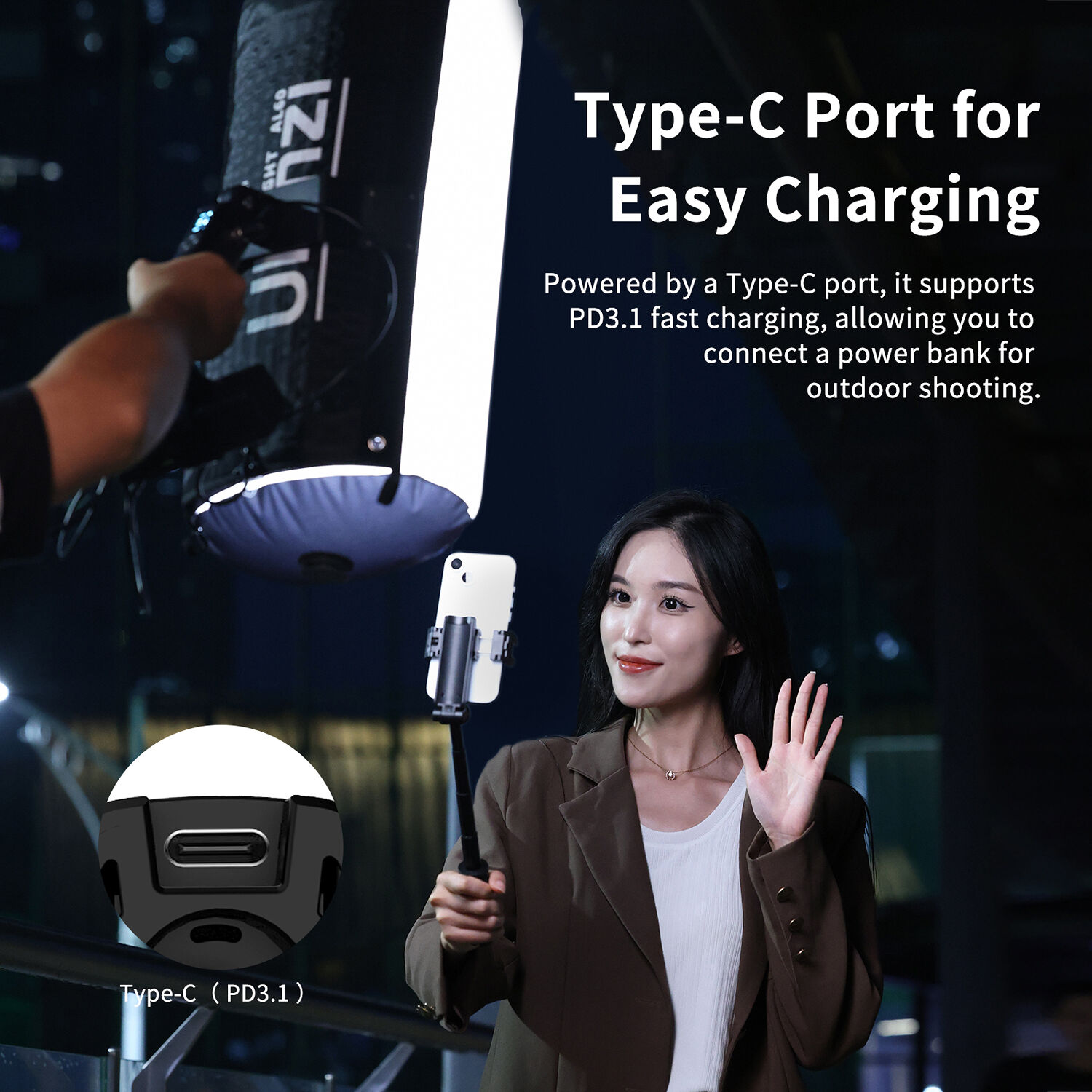 Luz LED Ulanzi AL60 Bicolor Inflable 6