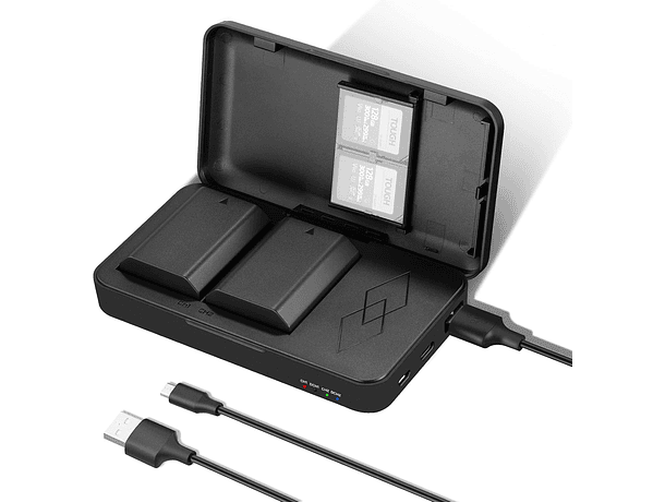 Kit shoot more combo Tarjeta LEXAR 256GB + Cargador y Estuche con 2 Baterías Neewer NP-FZ100