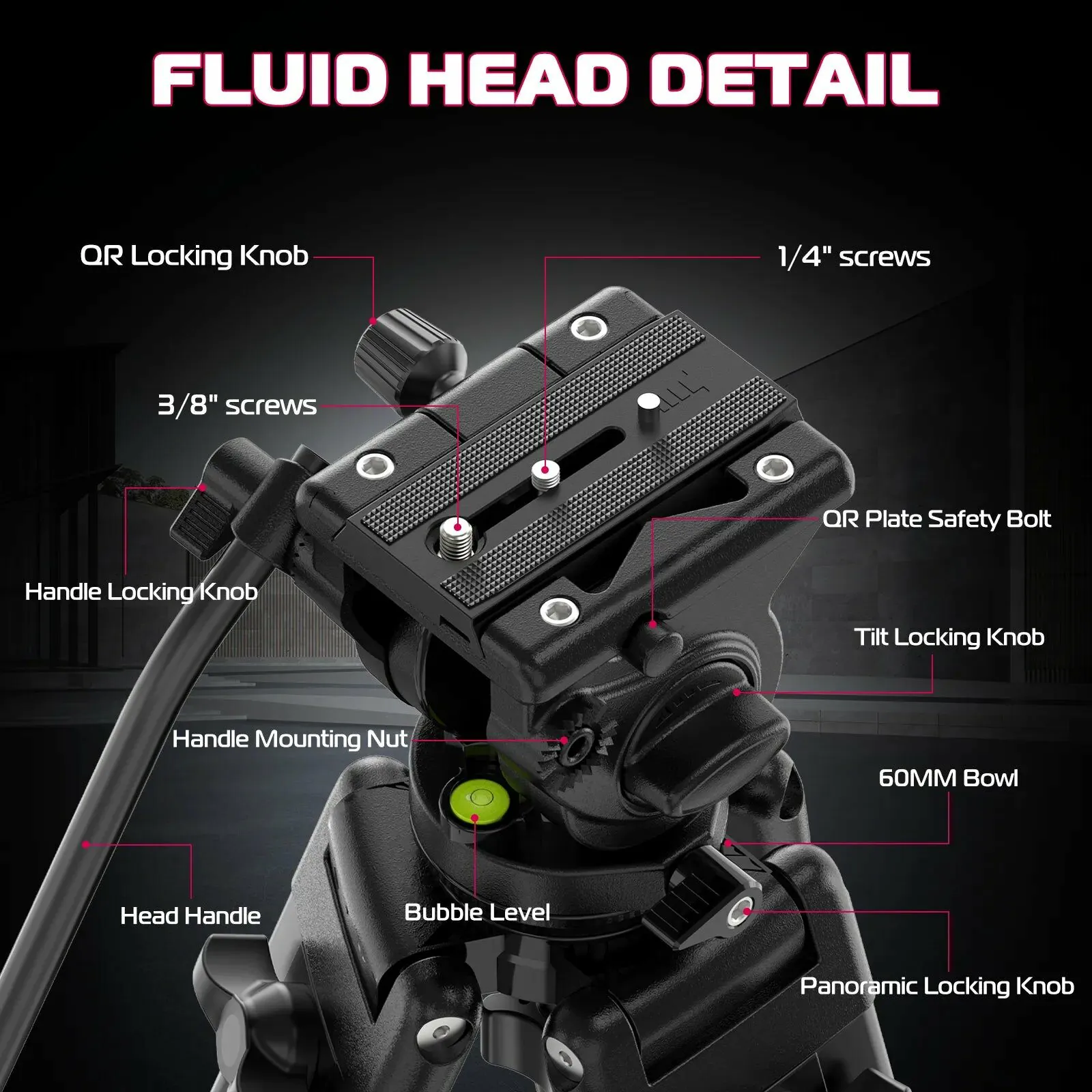 Trípode de Video Ulanzi MT-81 con Cabezal Fluido 5