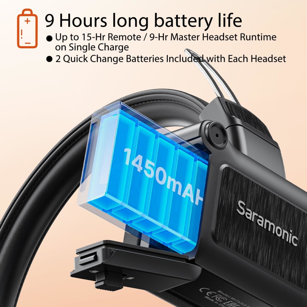 Sistema de intercomunicadores Saramonic Witalk9SE WT5S para 5 usuarios 3