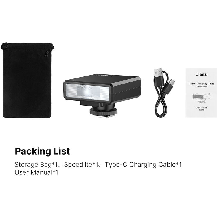 Mini Flash Speedlight Ulanzi F12 para Cámara 8