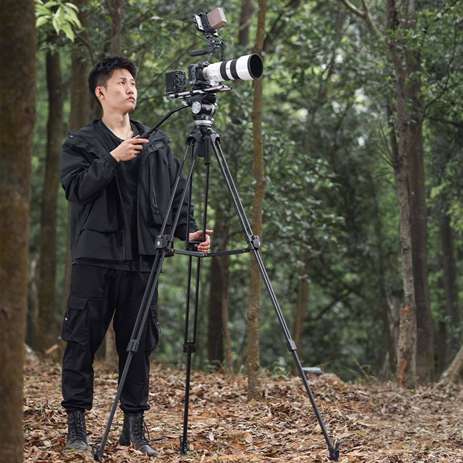 Trípode Ulanzi VideoFast Profesional con Cabezal Fluido  2