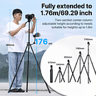 Trípode de Video Ulanzi MT-65 con Cabezal Pan/Tilt 9