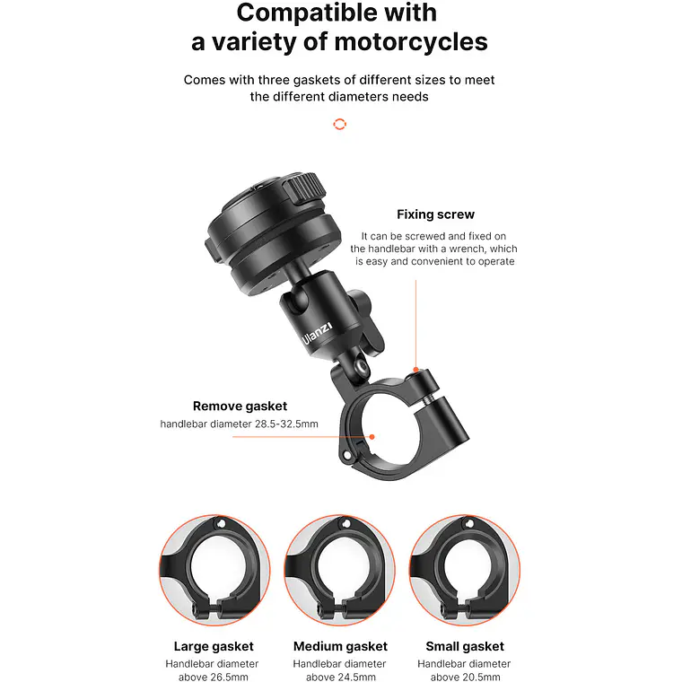 Soporte Ulanzi O-LOCK de Celular para Motos 6