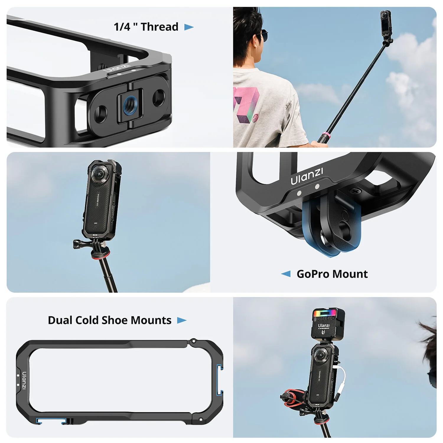 Carcasa Ulanzi IN-04 para Insta360 X4 9